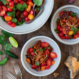 Vietnamese-Style Tomato Salad with Herbs & Fried Shallots