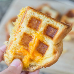 Waffle Maker Grilled Cheese Sandwich