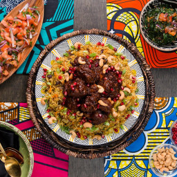 Wakandan Jeweled Vegetable Pilau With Berbere Braised Lamb Recipe by Tasty