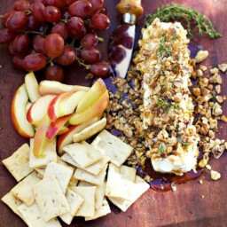 Walnut-Crusted Goat Cheese with Thyme Honey