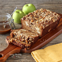 Warm Caramel Apple Pie Bread (Paleo, Gluten-free)