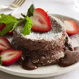 Warm Chocolate Cakes with Berries