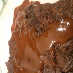 Warm chocolate pudding cake