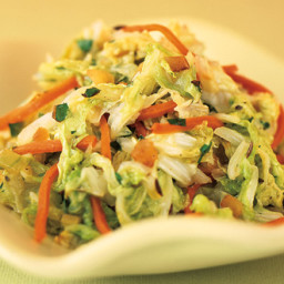 Warm coleslaw with honey dressing