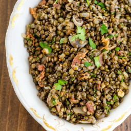 Warm French Lentil Salad with Bacon and Herbs