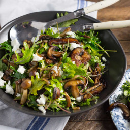 Warm Kale and Caramelized Mushroom Salad Recipe