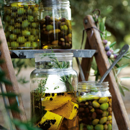 Warm Lemon Olive Oil Marinated Olives