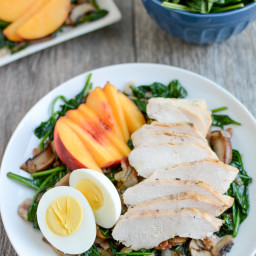 Warm Spinach Bacon Salad with Chicken