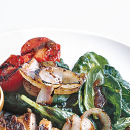 Warm Spinach Salad With Grilled Sausage