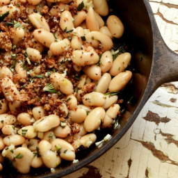 Warm White Bean Salad with Fragrant Garlic and Rosemary
