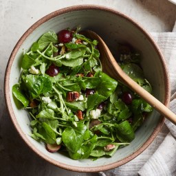 Watercress Salad with Grapes, Blue Cheese and Pecans