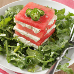 Watermelon and Feta Salad With Serrano Chile Vinaigrette