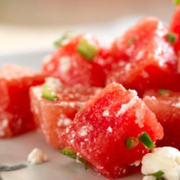 Watermelon and Feta With Lime and Serrano Chili Peppers