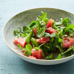 Watermelon and Snap Pea Salad with Mint