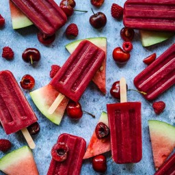 Watermelon Berry Popsicles (Vegan)
