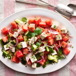 Watermelon, Cucumber & Feta Salad Recipe