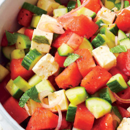 Watermelon, Cucumber, and Feta Salad Recipe