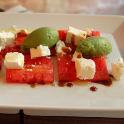 Watermelon Feta Salad with Mint Sorbet