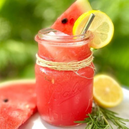 Watermelon Lemonade with Rosemary
