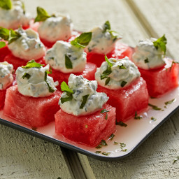 Watermelon With Herbed Goat Cheese Whip