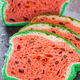 Watermelon Look-Alike Raisin Bread