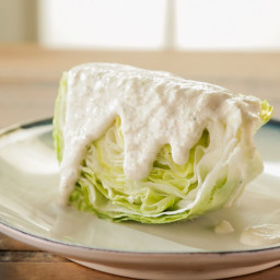Wedge Salad with Creamy Caramelized Onion Dressing