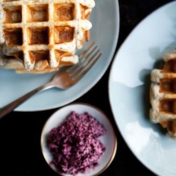 Weekday Waffles with Maple-Blueberry Butter
