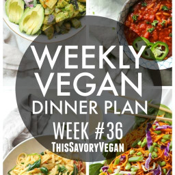 Weekly Vegan Dinner Plan #36