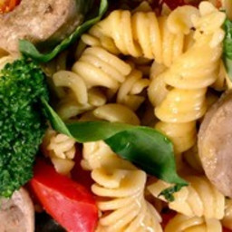 Weeknight Penne with Veggies and Chicken Sausage