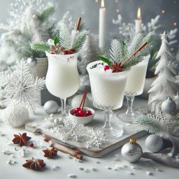 Weiße Weihnachtsgetränke