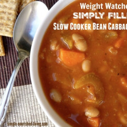 Weight Watchers Simply Filling Slow Cooker Bean and Cabbage Soup Recipe