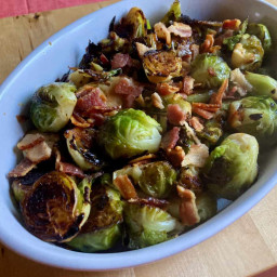 Weight Watchers Skillet Roasted Brussels Sprouts with Bacon