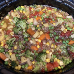 Weight Watchers Slow Cooker Hamburger Stew  (3 Points / 1 cup)