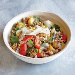 Wheat Berry and Summer Vegetable Sauté