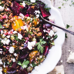 Wheat Berry Salad with Beets and Feta