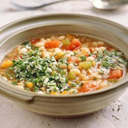 Wheat Berry Soup with White Beans and Rosemary