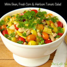 White Bean, Fresh Corn and Heirloom Tomato Salad