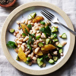 White Bean with Cucumber and Sumac Salad