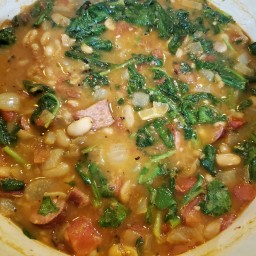 White Bean with Turkey Sausage and Spinach