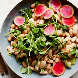 White Beans With Radishes, Miso and Greens
