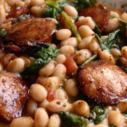 White Beans with Spinach & Sausage