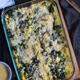 White Cheddar Leek & Greens Millet Bake from Pretty Simple Cooking!
