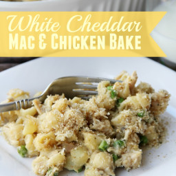 White Cheddar Mac and Chicken Bake