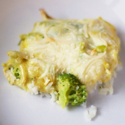 White Chicken & Cheese Broccoli Casserole