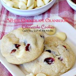 White Chocolate and Cranberry Cheesecake Cookies