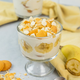 White Chocolate Banana Pudding with Cottage Cheese