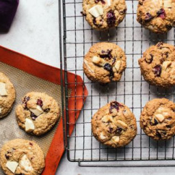 White Chocolate Chip Oatmeal Cranberry Cookies