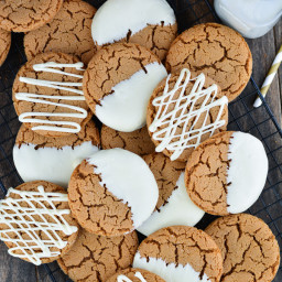 White Chocolate Dipped Gingersnaps