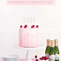 White Chocolate Raspberry Champagne Cake