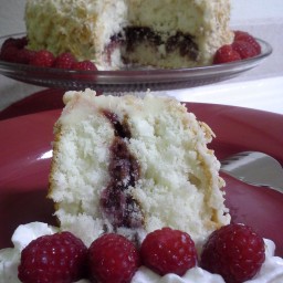 White Chocolate Raspberry Coconut Cake